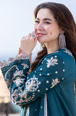 Qalamkar - 3PC Lawn ChickenKari Embroidered Suit - FFU0360 - Farakh Fabrics