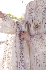 QALAMKAR - 3PC Lawn Embroidered Suit - FFU0358 - Farakh Fabrics