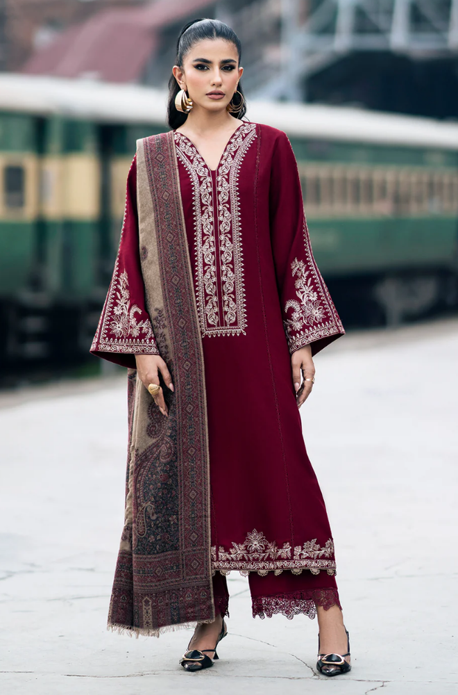 Batik - 3PC Lawn Embroidered Suit - FFU0187 - Farakh Fabrics