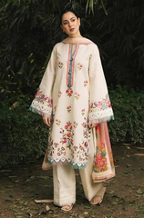 Zara Shahjahan - 3PC Lawn Embroidered Suit - FFU0224 - Farakh Fabrics