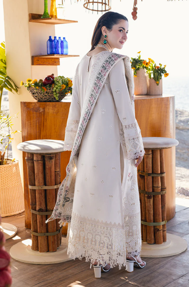 QALAMKAR - 3PC Lawn Embroidered Suit - FFU0358 - Farakh Fabrics