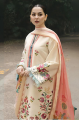 Zara Shahjahan - 3PC Lawn Embroidered Suit - FFU0224 - Farakh Fabrics