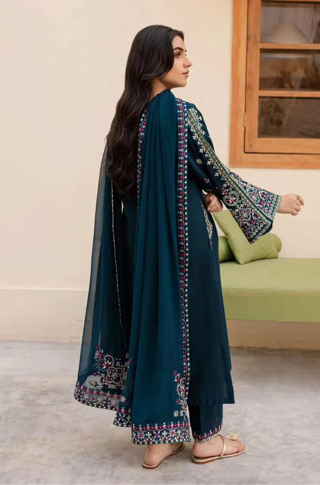 Sapphire - 3PC Lawn Embroidered Suit - FFU0201 - Farakh Fabrics