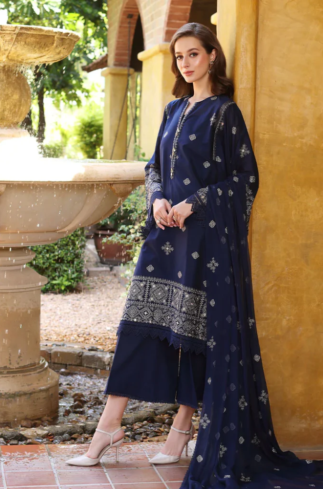 BAREEZE - 3PC Lawn Embroidered Suit - FFU0167 - Farakh Fabrics