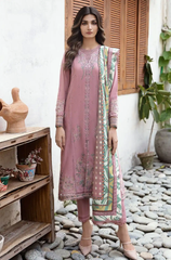Jazmin - 3PC Lawn Embroidered Suit - FFU0183 - Farakh Fabrics