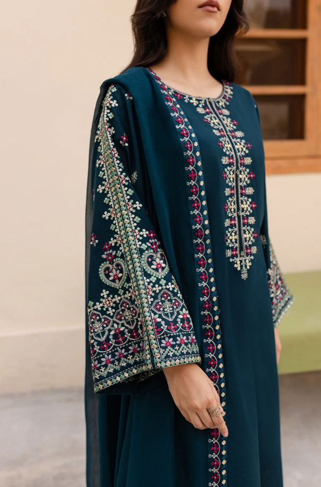 Sapphire - 3PC Lawn Embroidered Suit - FFU0201 - Farakh Fabrics