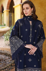 BAREEZE - 3PC Lawn Embroidered Suit - FFU0167 - Farakh Fabrics