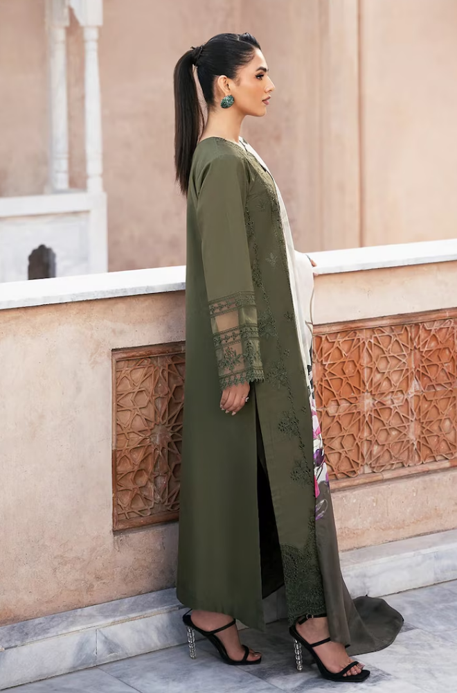 Esra - 3PC Lawn Embroidered Suit - FFU0202 - Farakh Fabrics