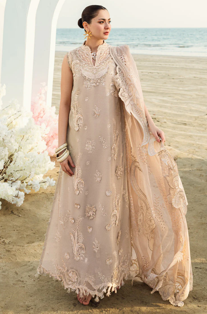Qalamkar - 3PC Lawn ChickenKari Embroidered Suit - FFU0339 - Farakh Fabrics