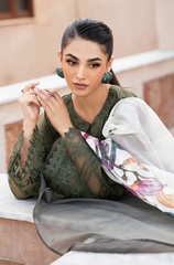 Esra - 3PC Lawn Embroidered Suit - FFU0202 - Farakh Fabrics