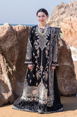 Qalamkar - 3PC Lawn Embroidered Suit - FFU0353 - Farakh Fabrics