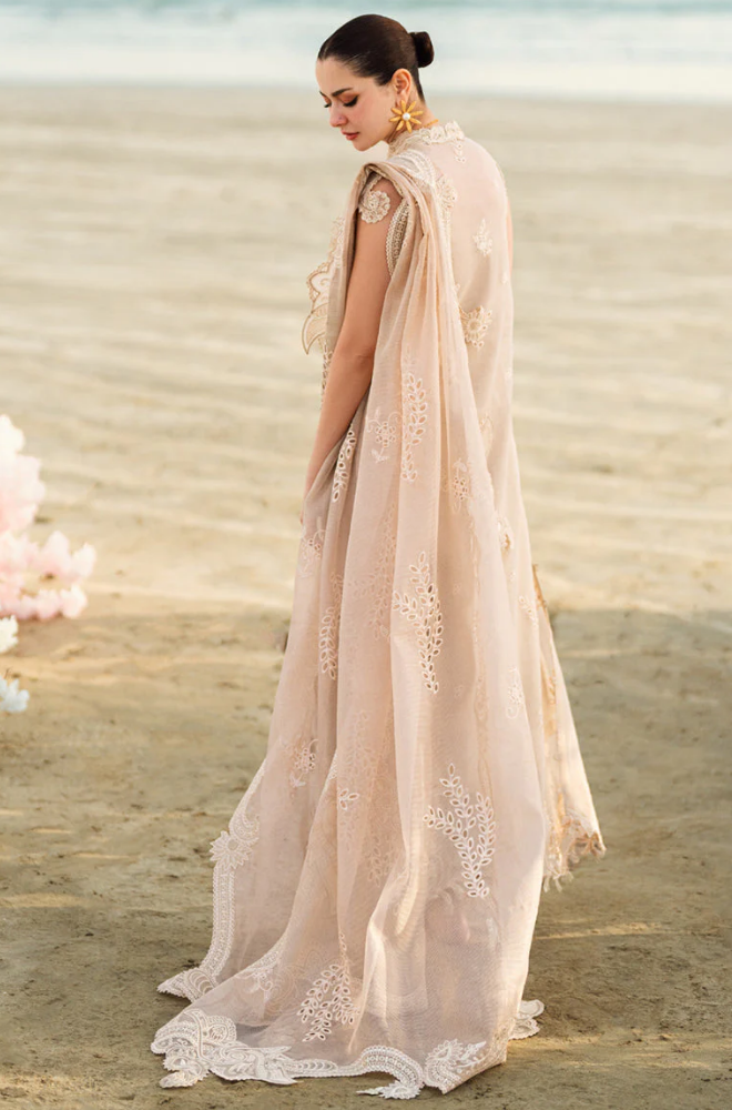 Qalamkar - 3PC Lawn ChickenKari Embroidered Suit - FFU0339 - Farakh Fabrics