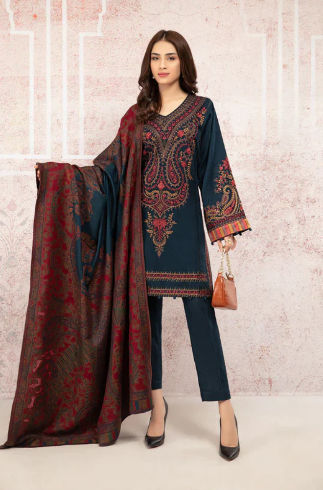 Sapphire - 3PC Lawn Embroidered Suit - FFU0223 - Farakh Fabrics