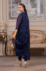HemStitch - 3PC Lawn Embroidered Suit- FFU0151 - Farakh Fabrics