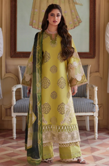 Asim Jofa - 3PC Lawn Chickenkari Embroidered Suit - FFU0310 - Farakh Fabrics