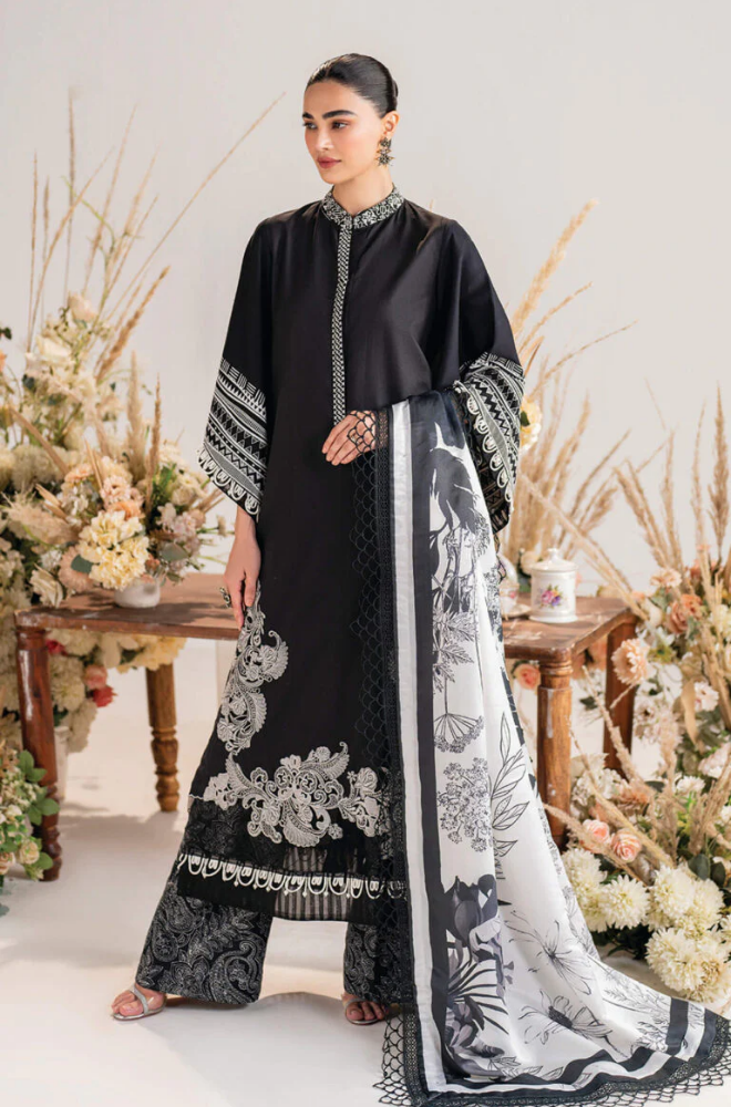 Jazmin - 3PC Lawn Embroidered Suit - FFU0200 - Farakh Fabrics