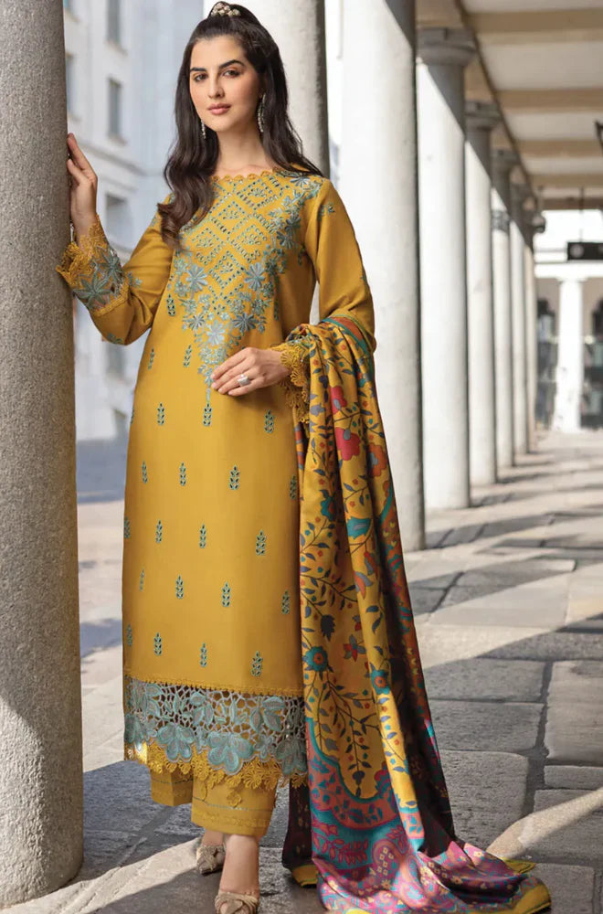 Rang Rasiya - 3PC Lawn Embroidered Suit - FFS0295 - Farakh Fabrics