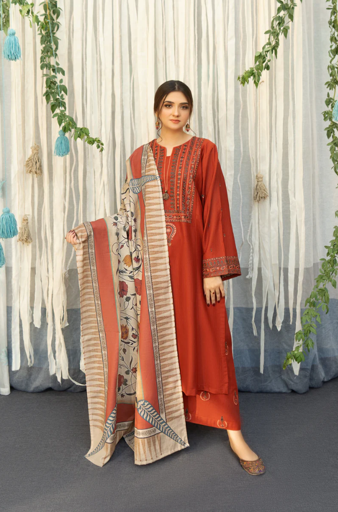 Urge - 3PC Lawn Embroidered Suit - FFU0130 - Farakh Fabrics