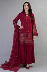 Asim Jofa - 3PC Lawn Embroidered Suit - FFU0312 - Farakh Fabrics