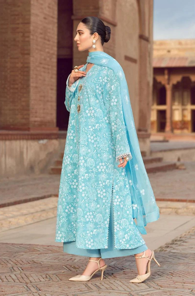 Bareeze - 3PC Lawn Embroidered Suit - FFU0131 - Farakh Fabrics