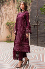 Farasha - 3PC Lawn Embroidered Suit - FFU0129 - Farakh Fabrics