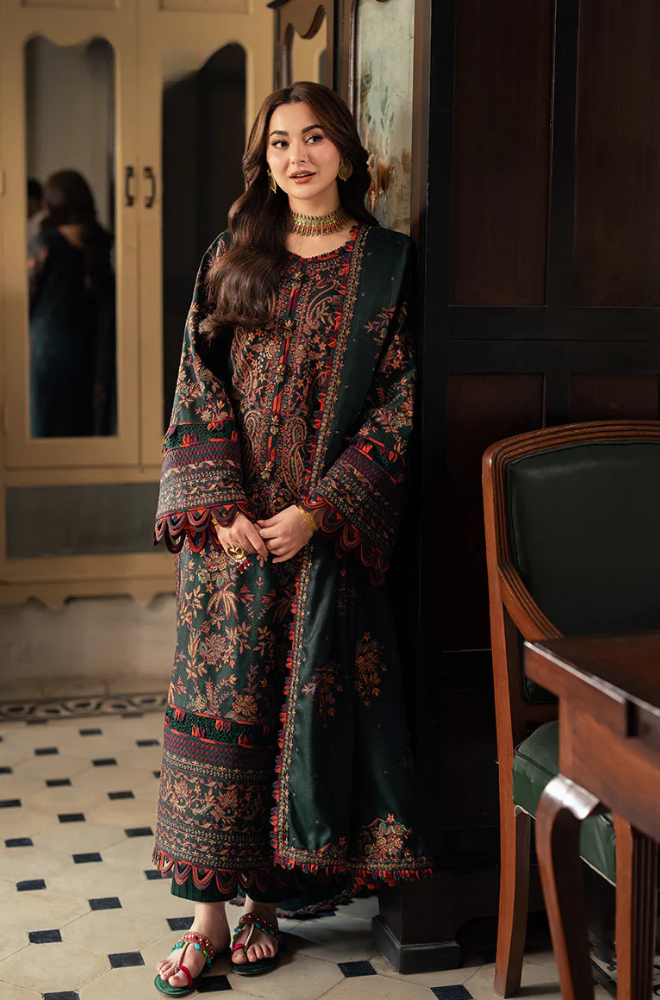 Asim Jofa - 3PC Lawn Embroidered Suit - FFU0354 - Farakh Fabrics