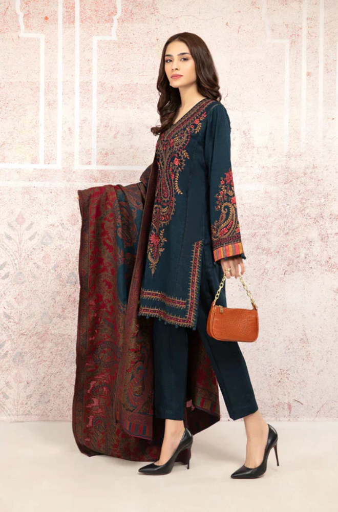 Sapphire - 3PC Lawn Embroidered Suit - FFU0223 - Farakh Fabrics
