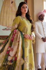 Asim Jofa - 3PC Lawn Chickenkari Embroidered Suit - FFU0310 - Farakh Fabrics