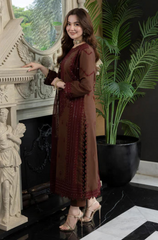 Asim Jofa - 3PC Lawn Embroidered Dress - FFU0140 - Farakh Fabrics