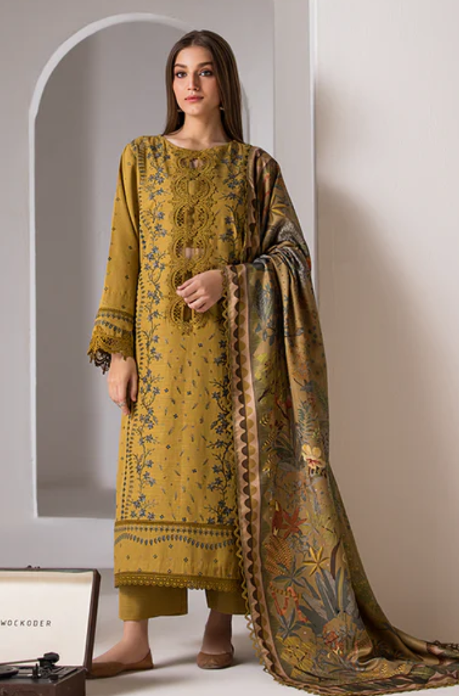 Jazmin - 3PC Lawn Embroidered Suit - FFU0172 - Farakh Fabrics