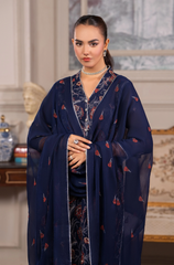 HemStitch - 3PC Lawn Embroidered Suit- FFU0151 - Farakh Fabrics