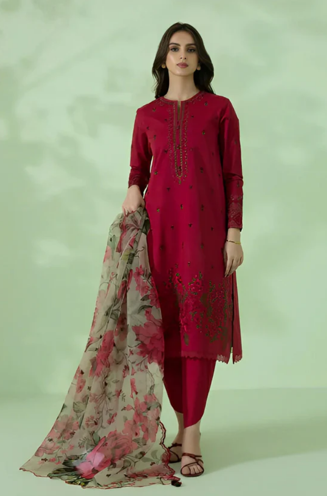 Sapphire - 3PC Lawn Embroidered Suit - FFU0131 - Farakh Fabrics