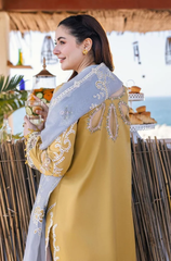 Qalamkar - 3PC Lawn ChickenKari Embroidered Suit - FFU0345 - Farakh Fabrics