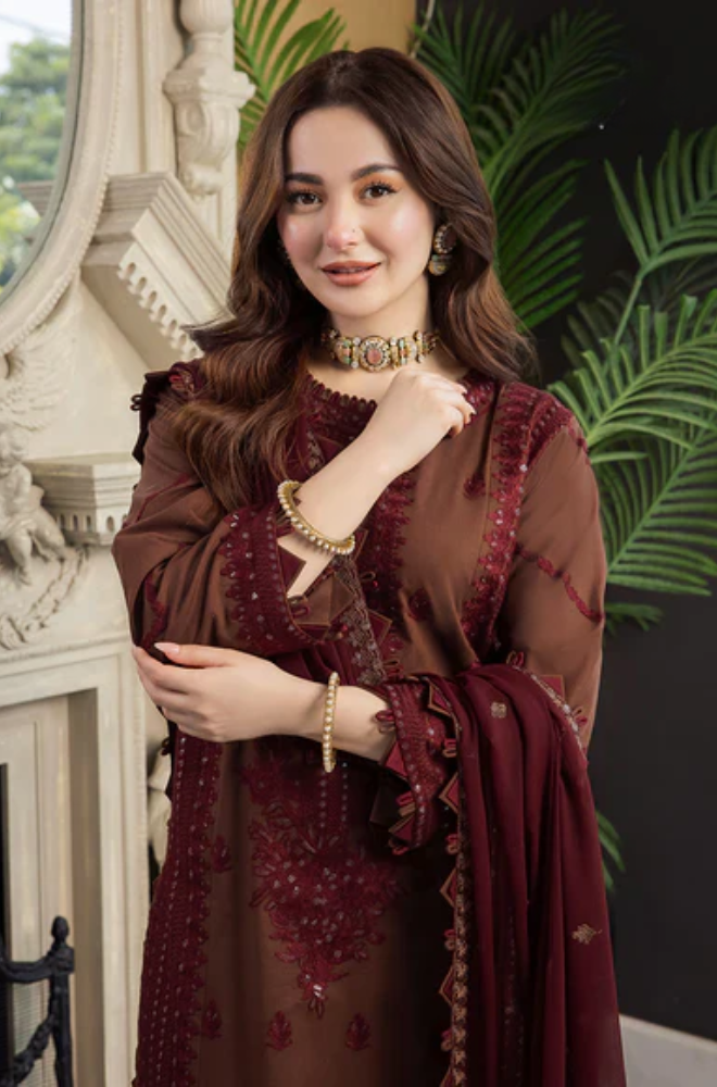 Asim Jofa - 3PC Lawn Embroidered Dress - FFU0140 - Farakh Fabrics