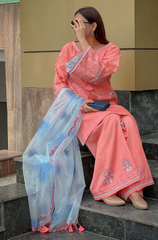 Maira Zunnorain - 3PC Lawn Embroidered Shirt - FFU0132 - Farakh Fabrics