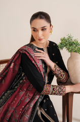 Garnet - 3PC Lawn Embroidered Suit - FFU0214 - Farakh Fabrics