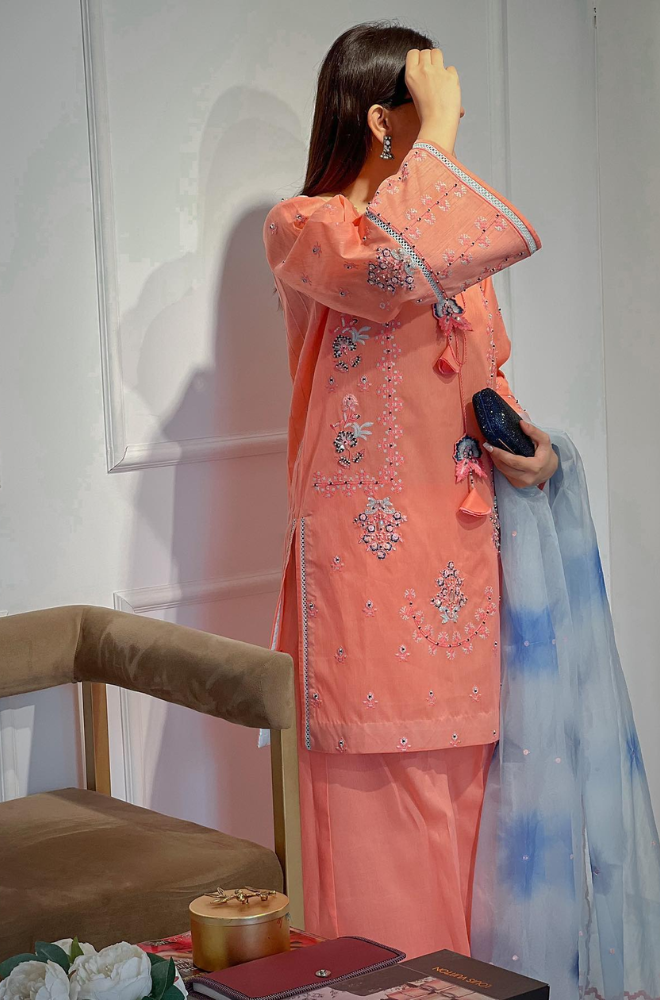 Maira Zunnorain - 3PC Lawn Embroidered Shirt - FFU0132 - Farakh Fabrics