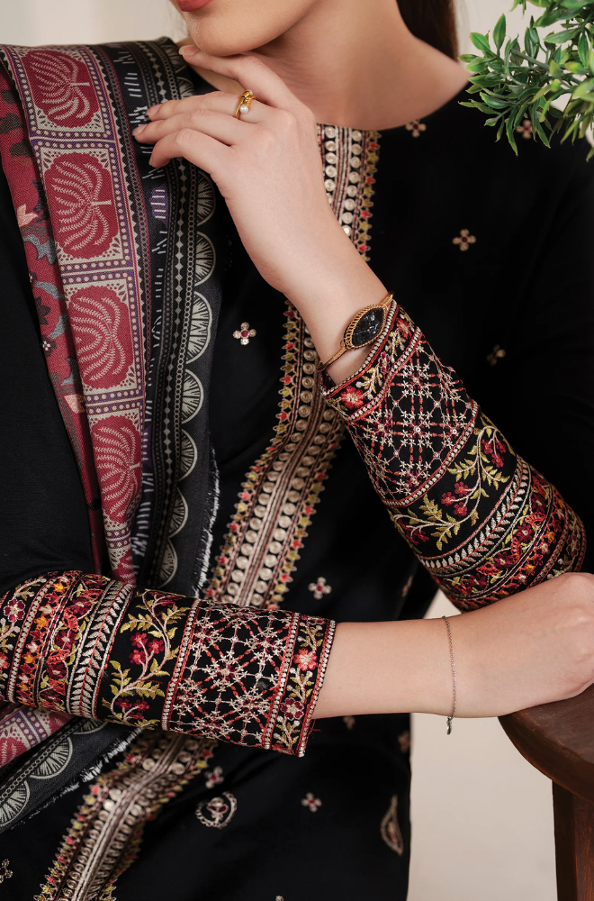 Garnet - 3PC Lawn Embroidered Suit - FFU0214 - Farakh Fabrics