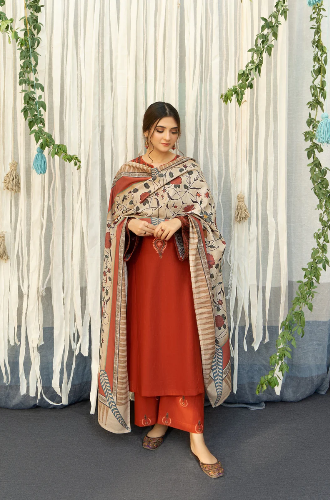 Urge - 3PC Lawn Embroidered Suit - FFU0130 - Farakh Fabrics