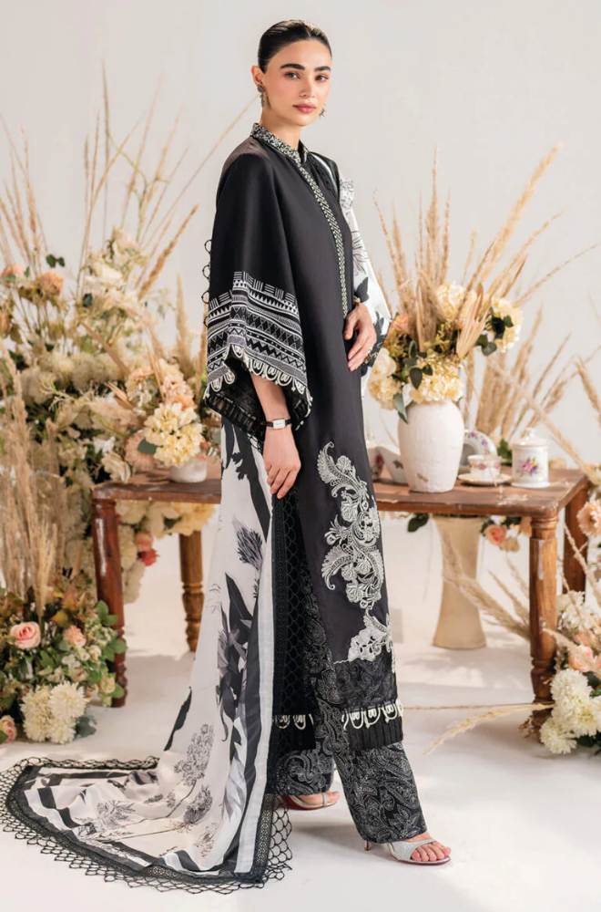 Jazmin - 3PC Lawn Embroidered Suit - FFU0200 - Farakh Fabrics