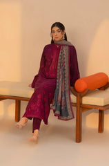 Mohagni - 3PC Lawn Embroidered Suit - FFU0293 - Farakh Fabrics