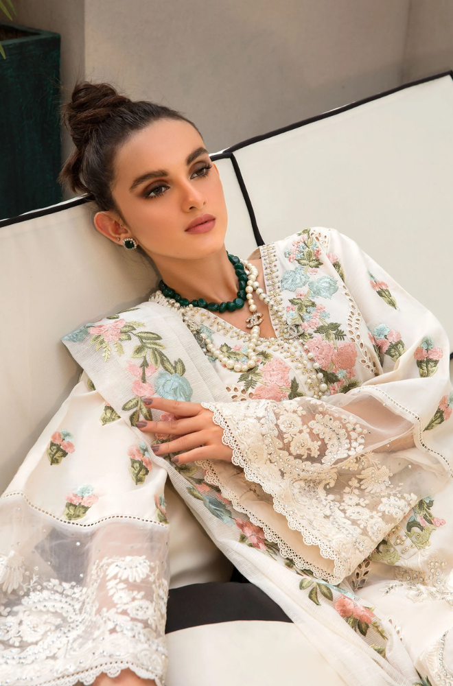 Crimson - 3PC Lawn ChickenKari Embroidered Suit - FFU0227 - Farakh Fabrics