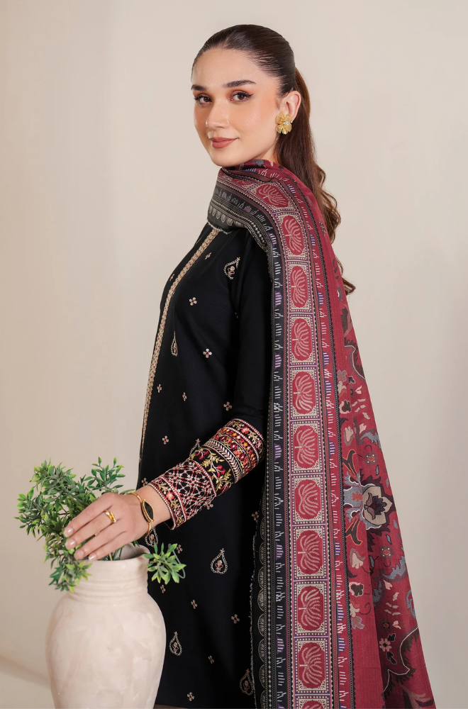 Garnet - 3PC Lawn Embroidered Suit - FFU0214 - Farakh Fabrics