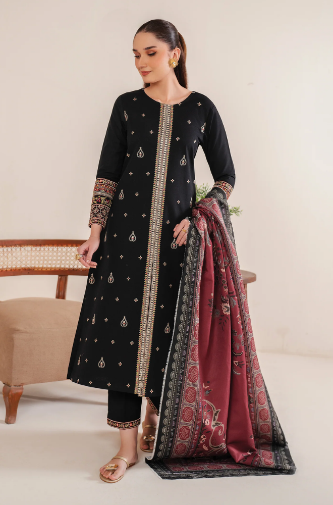 Garnet - 3PC Lawn Embroidered Suit - FFU0214 - Farakh Fabrics