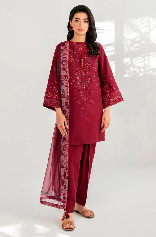 Jazmin - 3PC Lawn Embroidered Dress - FFU0161 - Farakh Fabrics