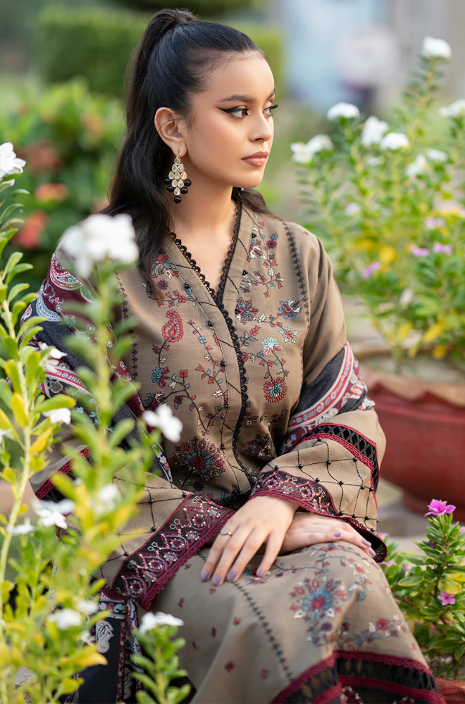 Bin Ilyas - 3PC Lawn Embroidered Suit - FFU0229 - Farakh Fabrics