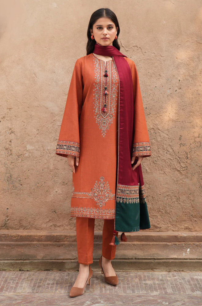 Jazmin - 3PC Lawn Embroidered Suit - FFU0213 - Farakh Fabrics