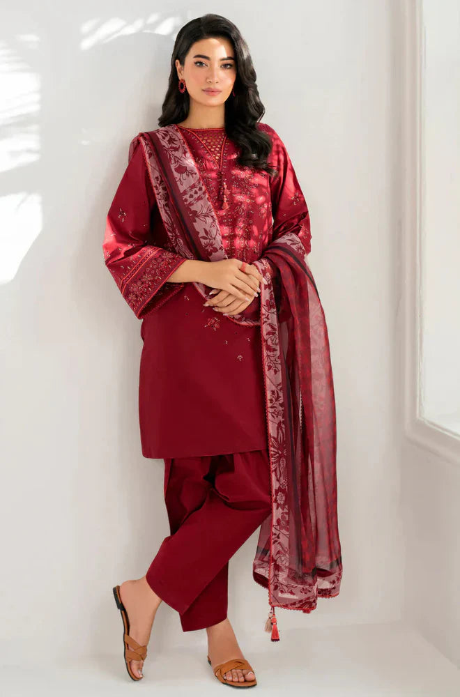 Jazmin - 3PC Lawn Embroidered Dress - FFU0161 - Farakh Fabrics