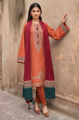 Jazmin - 3PC Lawn Embroidered Suit - FFU0213 - Farakh Fabrics