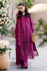 Khaddi - 3PC Lawn ChickenKari Embroidered Suit - FFU0349 - Farakh Fabrics